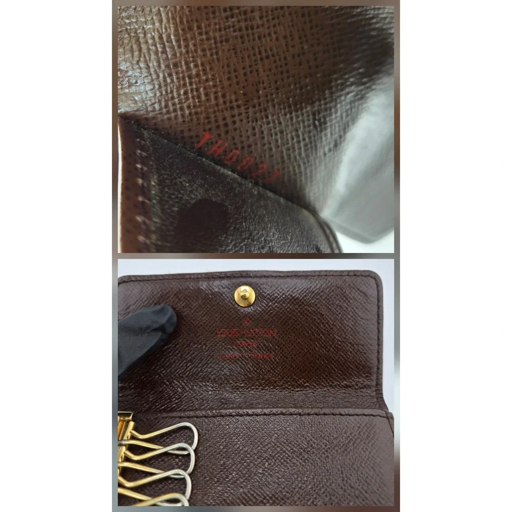 Louis Vuitton 4 Key Holder Damier Ebene Canvas Brown N62631 TH0022 France